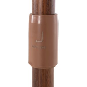 Professional umbrella 3X3M Gladell HM6603.02 beige acrylic - thermally transferred aluminum