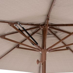 Professional umbrella 3X3M Gladell HM6603.02 beige acrylic - thermally transferred aluminum
