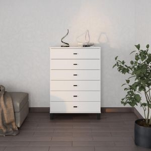 Скрин с чекмедже Almond 77 6F бял цвят 77X35X78СМ