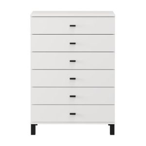 Скрин с чекмедже Almond 77 6F бял цвят 77X35X78СМ