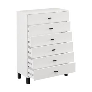 Скрин с чекмедже Almond 77 6F бял цвят 77X35X78СМ
