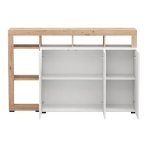Скрин-бокс Argyll 154 3K3V Op бял с цвят Artisan Oak 155X40X100СМ