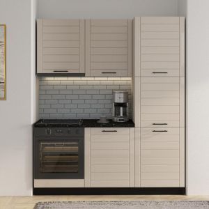 Wall kitchen cabinet Drina V60 Ua, white-sand, high gloss, 60X32X68CM