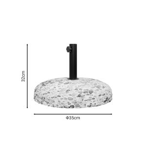 Nimbus mosaic cement umbrella stand 15kg φ35cm -umbrella base-with diameter 3.3-3.7 cm