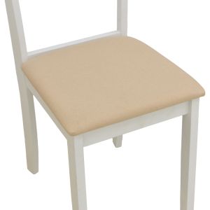 Dallan chair made of rubber wood, white, 40X47.5X89CM