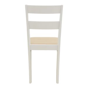 Dallan chair made of rubber wood, white, 40X47.5X89CM