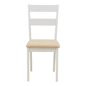 Dallan chair made of rubber wood, white, 40X47.5X89CM