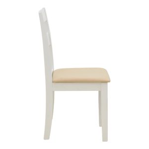 Dallan chair made of rubber wood, white, 40X47.5X89CM