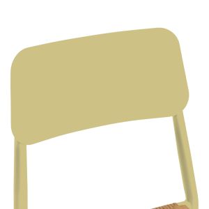 Giardino chair, stackable, aluminum in beige - Pe rattan in natural shade 45X56X82CM