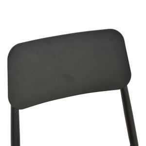 Giardino chair, stackable, aluminum in black - Pe rattan in natural shade 45X56X82CM