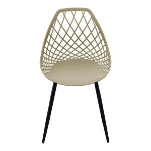 Chair Suan cappuccino Pp-black metal leg 49X51X86CM
