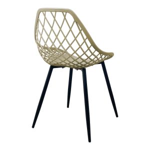 Chair Suan cappuccino Pp-black metal leg 49X51X86CM