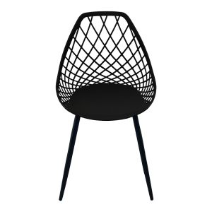 Chair Suan black Pp-black metal leg 49X51X86CM
