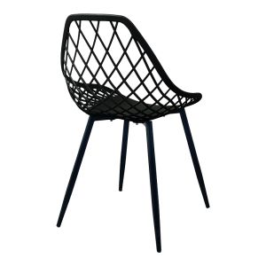 Chair Suan black Pp-black metal leg 49X51X86CM