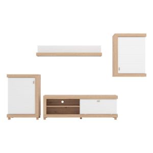Тв шкаф - композиция Hastings, занаятчийски дъб - бял 297X35X180СМ