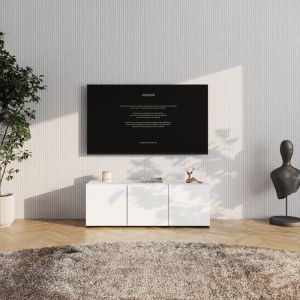 Тв шкаф Argyll Tv 115 3K3V бял цвят 116X40X41СМ