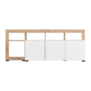 Тв шкаф Argyll Tv 154 3K3V Op бял с цвят Artisan Oak 154X40X61СМ