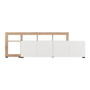 Тв шкаф Argyll Tv 192 4K2F Op бял с цвят Artisan Oak 193X40X61СМ