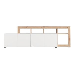 Тв шкаф Argyll Tv 192 4K2F Op бял с цвят Artisan Oak 193X40X61СМ