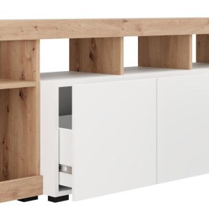 Тв шкаф Argyll Tv 192 4K2F Op бял с цвят Artisan Oak 193X40X61СМ