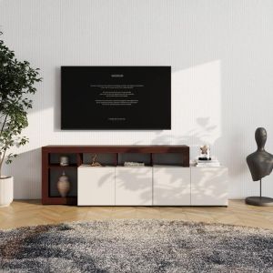 Тв шкаф Argyll Tv 192 4K2F Op кашмир с цвят тъмен дъб тейлър 193X40X61СМ