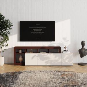 Тв шкаф Argyll Tv 192 4K4V Op кашмир с тъмен дъб тейлър 192X40X61СМ