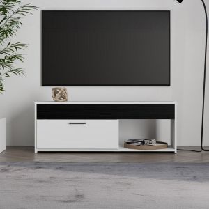Тв шкаф Grosseto Tv 122 бял-черен дъб 122X33X44СМ