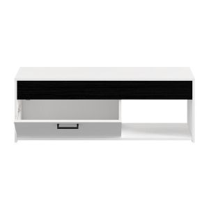 Тв шкаф Grosseto Tv 122 бял-черен дъб 122X33X44СМ