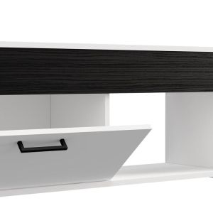 Тв шкаф Grosseto Tv 122 бял-черен дъб 122X33X44СМ