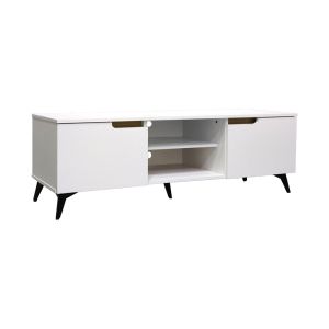 Тв шкаф Kemvio Sonoma-бял 120X38X44СМ