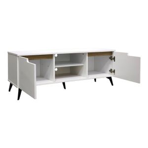 Тв шкаф Kemvio Sonoma-бял 150X38X44СМ