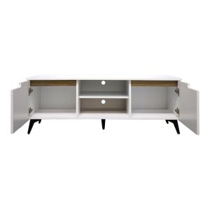 Тв шкаф Kemvio Sonoma-бял 150X38X44СМ