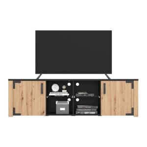 Тв шкаф Lazio 200 Artisan дъб - черен 197X40X58СМ