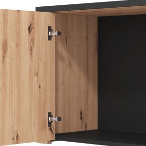 Тв шкаф Lazio 200 Artisan дъб - черен 197X40X58СМ