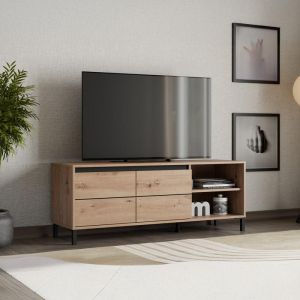 Тв шкаф Marron Tv 138 3K2V Artisan-черен 138X40X52СМ