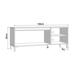 Тв шкаф Marron Tv 138 3K2V Artisan-черен 138X40X52СМ