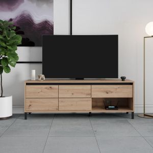 Тв шкаф Marron Tv 150 3K1F2V Artisan-матово черно 151X40X52СМ