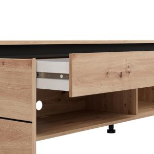 Тв шкаф Marron Tv 183 3K1F2V Artisan-матово черно 183X40X52СМ