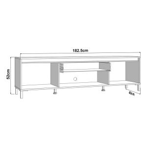 Тв шкаф Marron Tv 183 3K1F2V кашмир-черен мат 183X40X52СМ