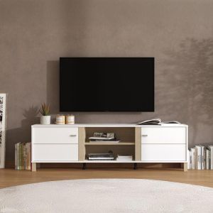 Тв шкаф Peckham Tv 176 бяла светлина цвят на Port 176X40X52СМ