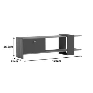 Тв шкаф Standi в цвят сонома-антрацит 120X25X36.8 см