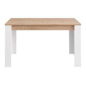 Трапезарна маса Spoleto бял - цвят на занаятчийски дъб 135X80X76СМ