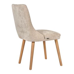 Dining chair Sandra New Lux, beige fabric with gold legs 45X50X85CM