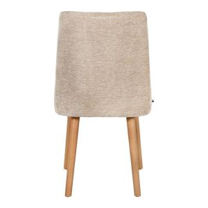 Dining chair Sandra New Lux, beige fabric with gold legs 45X50X85CM