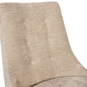 Dining chair Sandra New Lux, beige fabric with gold legs 45X50X85CM