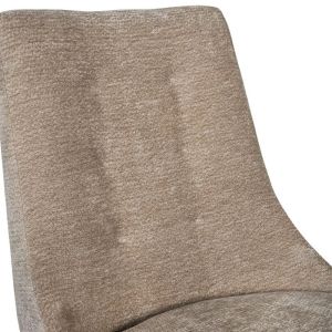 Sandra New Lux dining chair, brown fabric with golden sand legs, 45X50X85CM