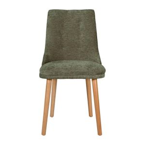 Sandra New Lux dining chair, oil color, fabric with legs in golden sand, 45X50X85CM