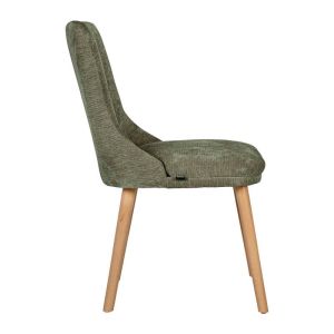 Sandra New Lux dining chair, oil color, fabric with legs in golden sand, 45X50X85CM