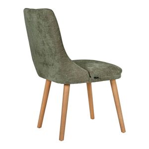 Sandra New Lux dining chair, oil color, fabric with legs in golden sand, 45X50X85CM