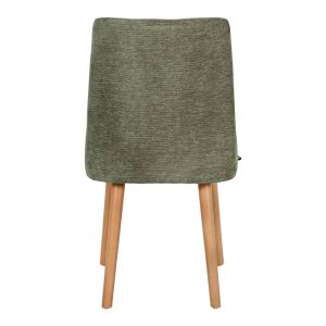 Sandra New Lux dining chair, oil color, fabric with legs in golden sand, 45X50X85CM